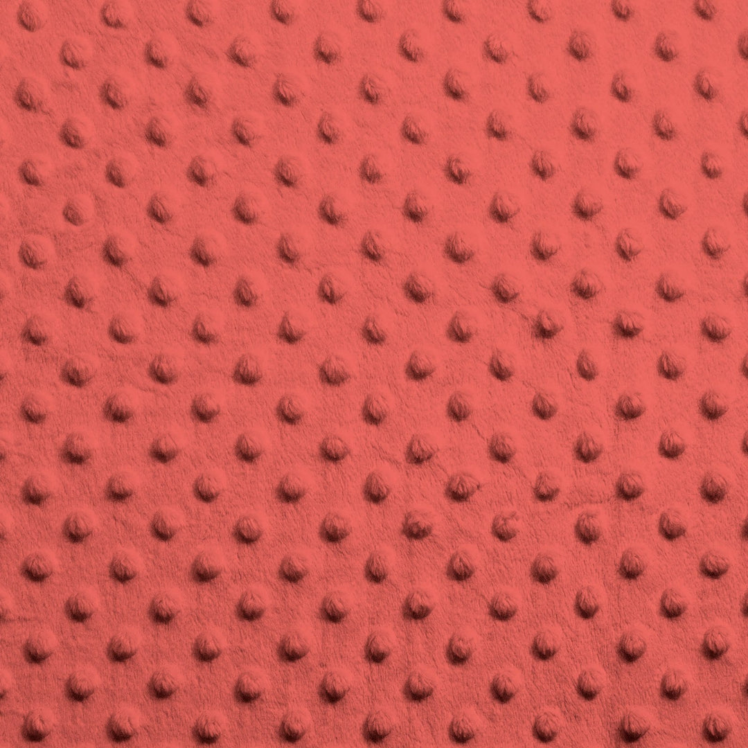 Strawberry Pink Dimple Dot minky swatch