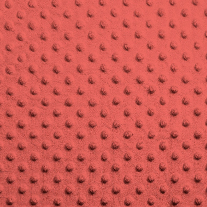Strawberry Pink Dimple Dot minky swatch
