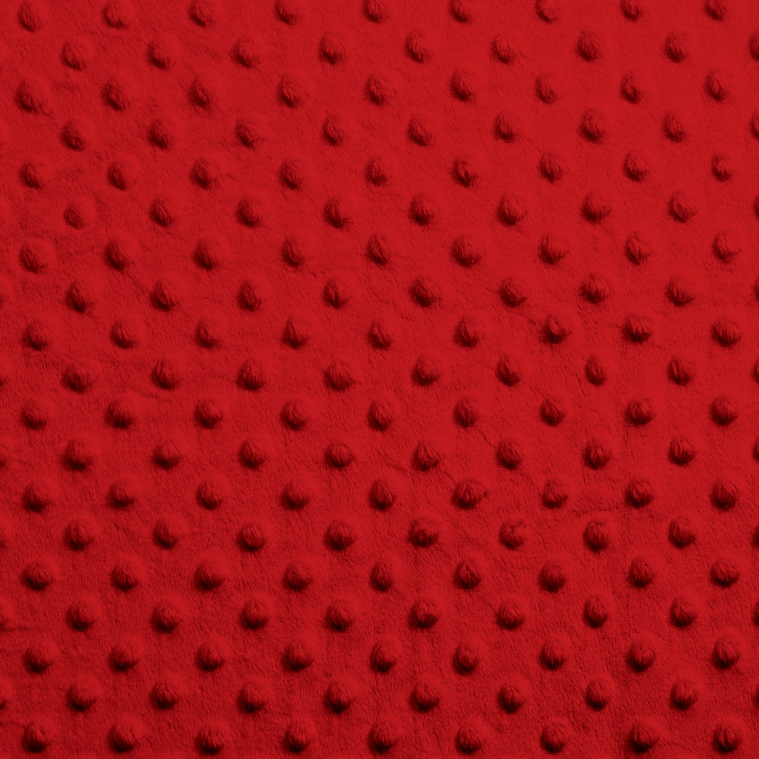 Tomato minky dimple dot fabric