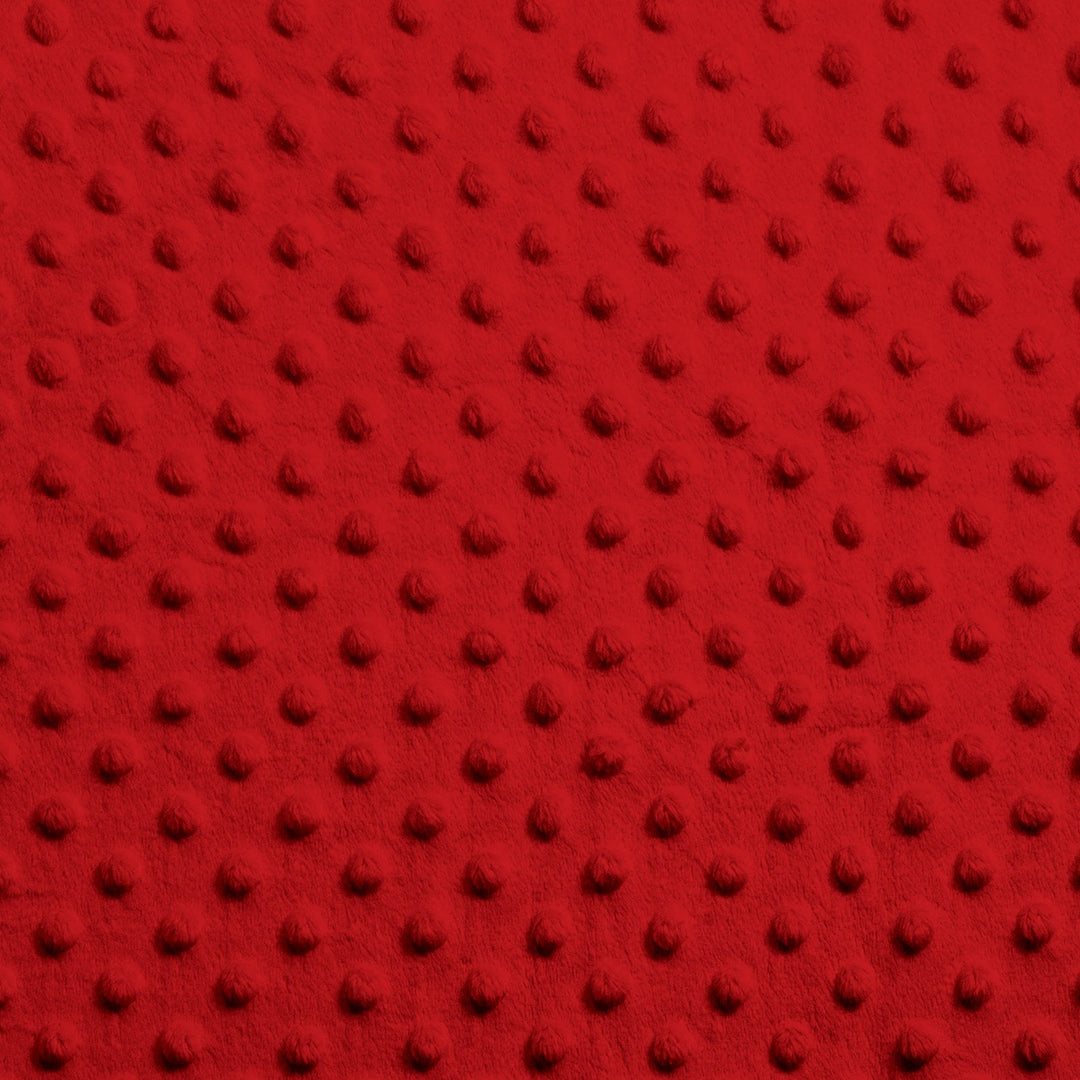 Tomato Dimple Dot minky swatch