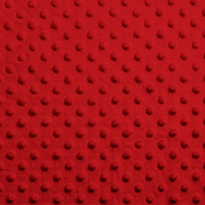 Tomato Dimple Dot minky swatch