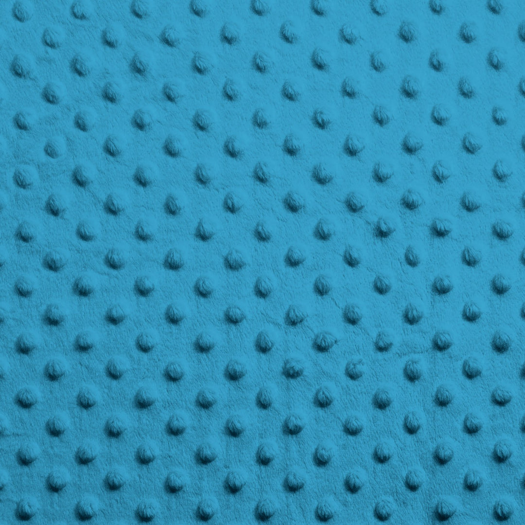 Turquoise minky dimple dot fabric
