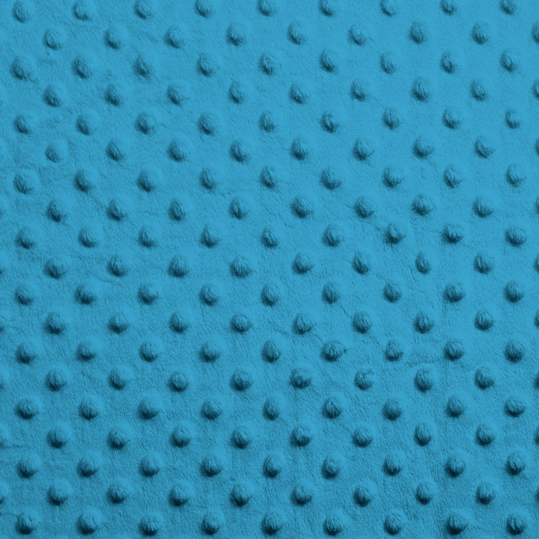 Turquoise Dimple Dot minky swatch