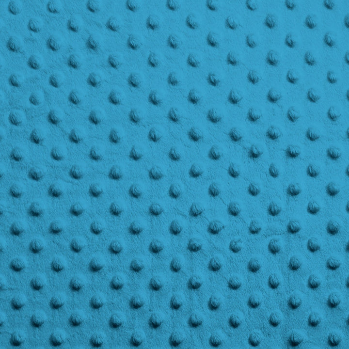 Turquoise Dimple Dot minky swatch