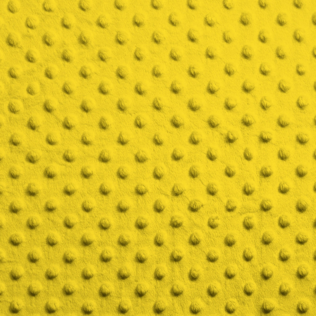 Yellow minky dimple dot fabric