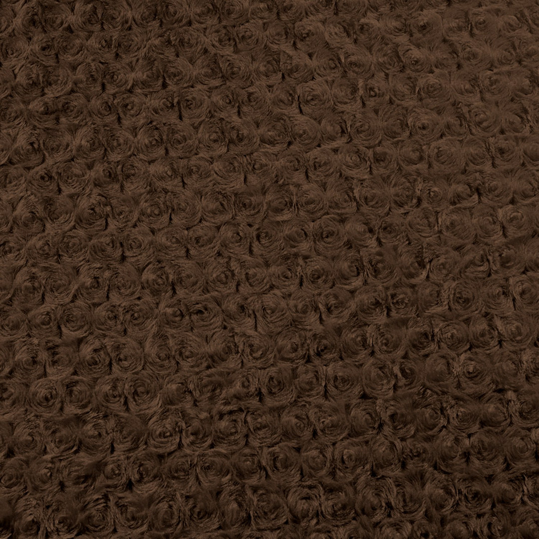 Brown minky rose cuddle fabric