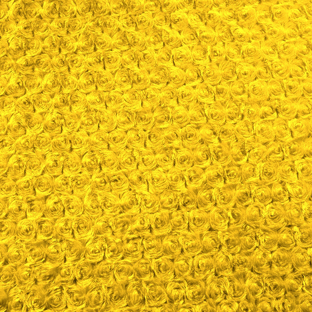 Canary Yellow minky rose cuddle fabric