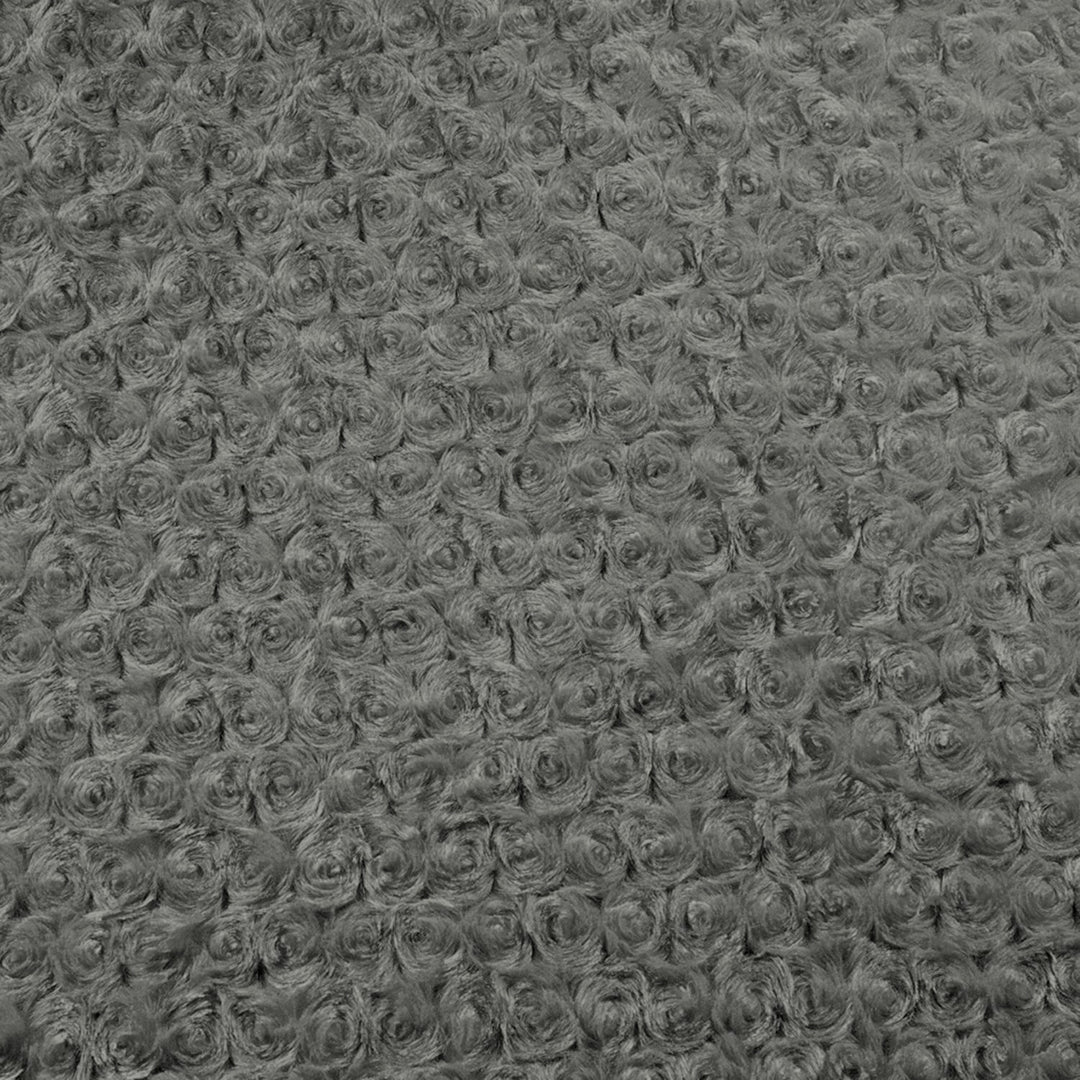 Gray minky rose cuddle fabric