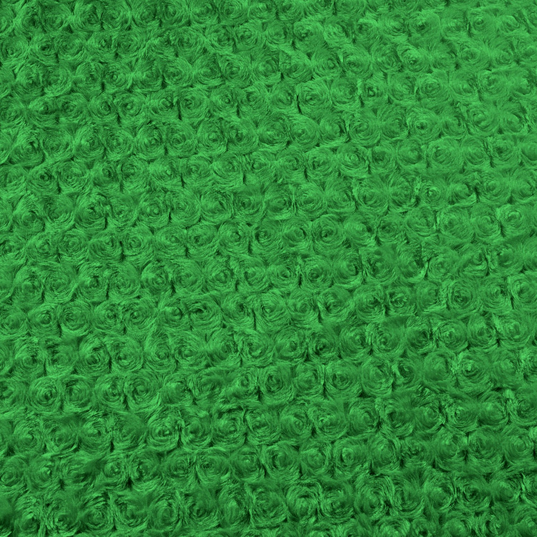 Kelly Green minky rose cuddle fabric