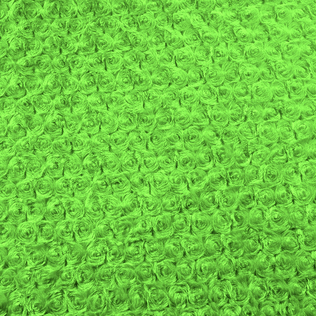 Lime minky rose cuddle fabric