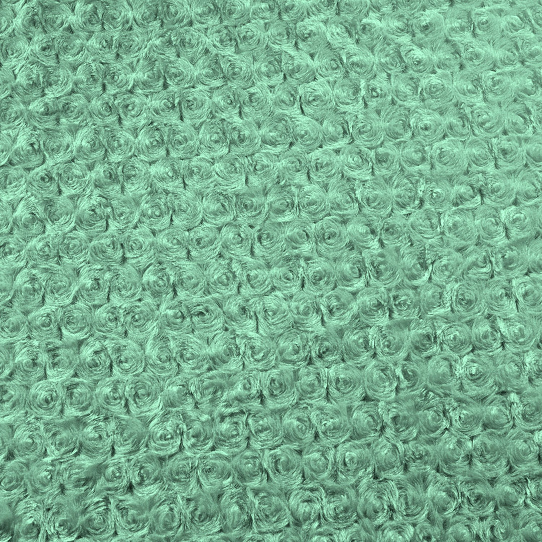 Mint minky rose cuddle fabric