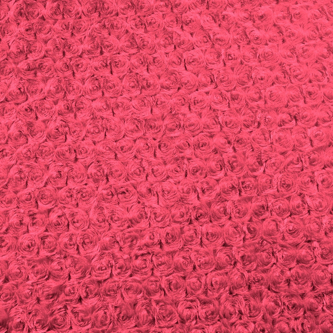 Strawberry Pink Rose Cuddle minky swatch