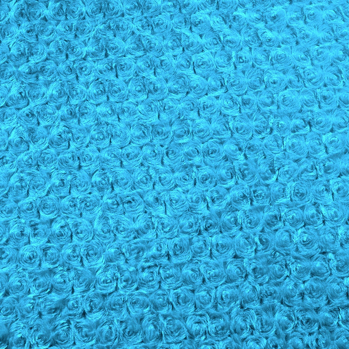 Turquoise Rose Cuddle minky swatch