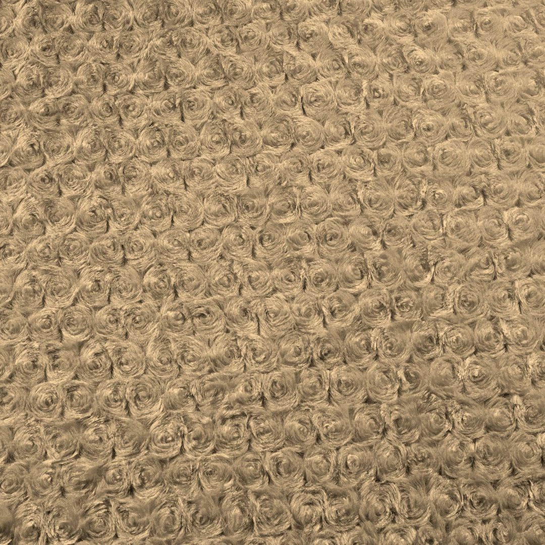 Almond minky rose fabric