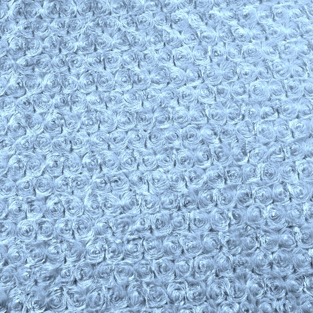 Baby Blue minky rose fabric