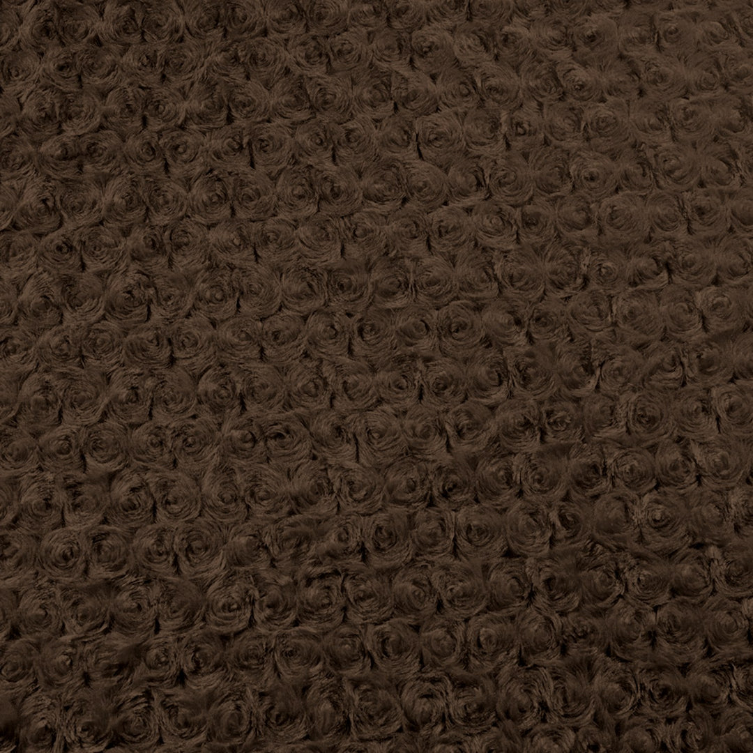 Cocoa minky rose fabric
