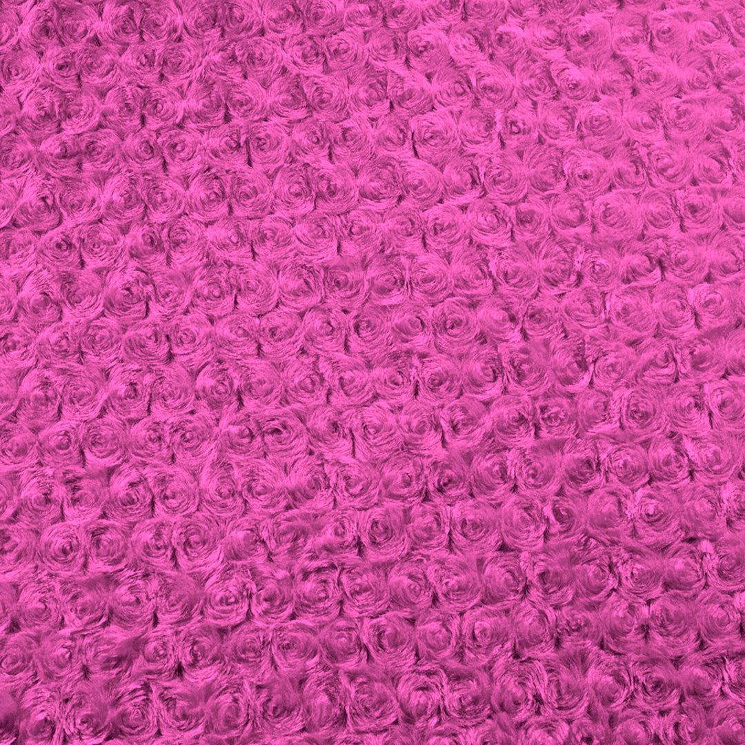 Fuchsia minky rose fabric