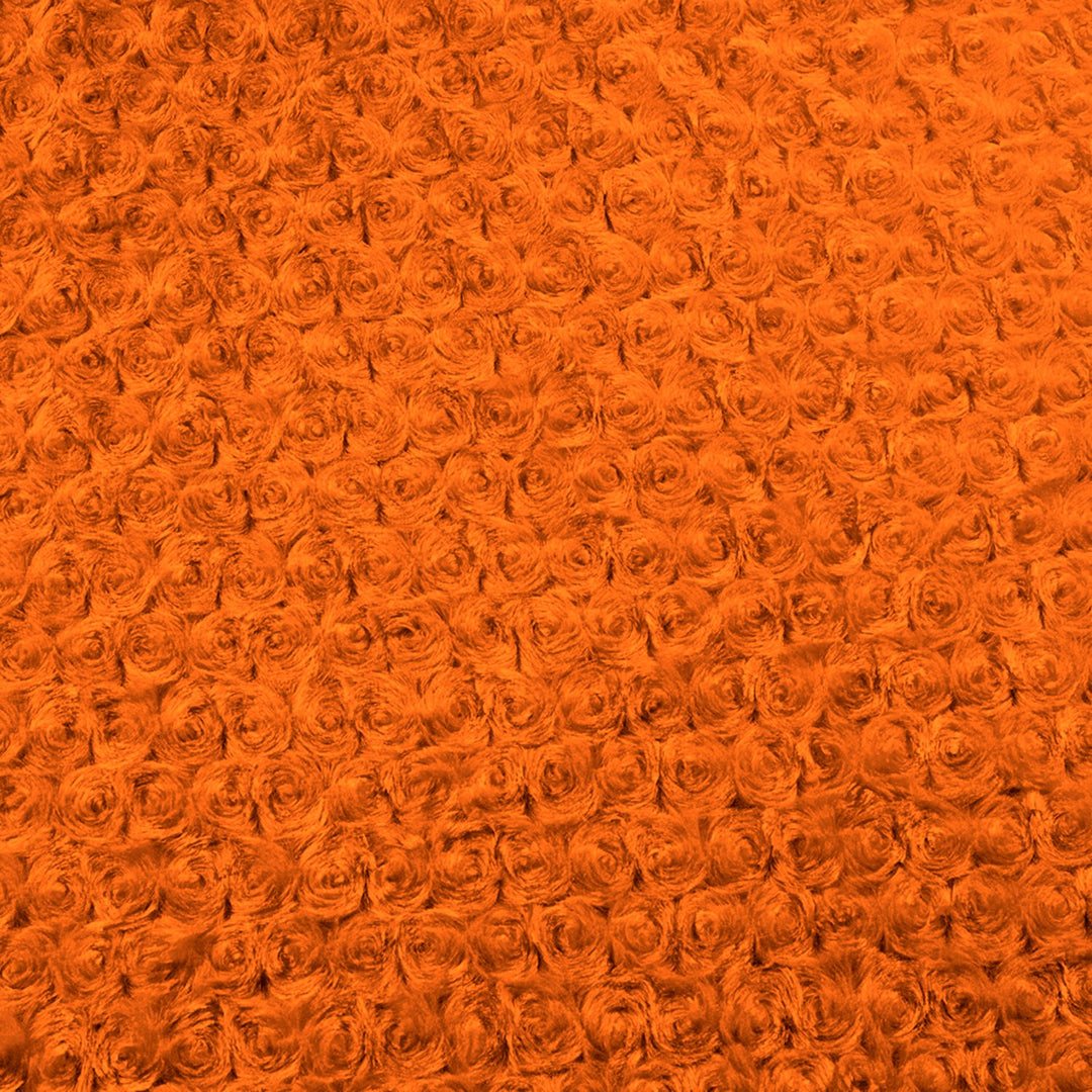 Orange minky rose fabric