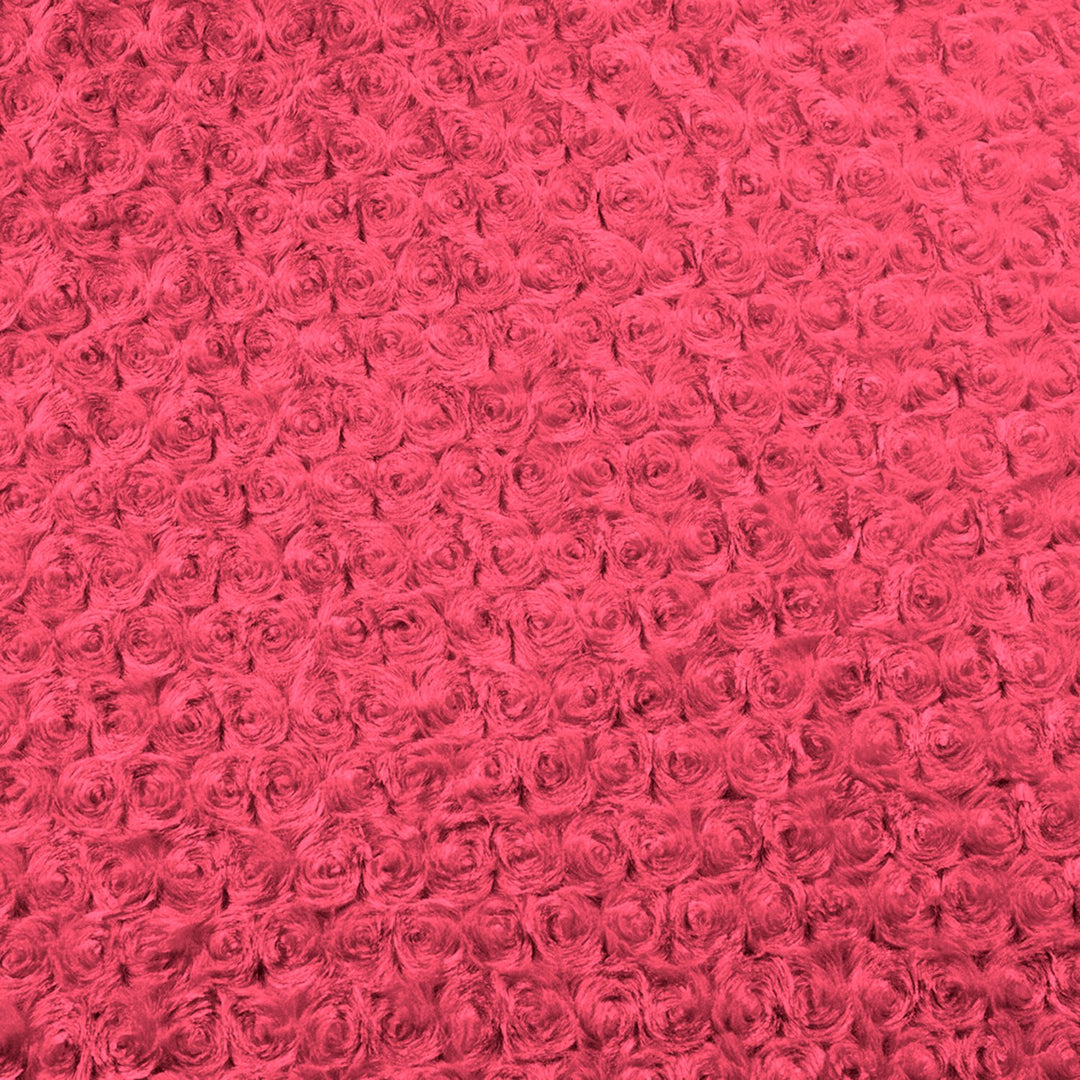Strawberry Pink minky rose fabric