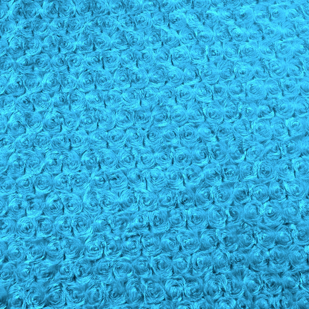 Turquoise minky rose fabric
