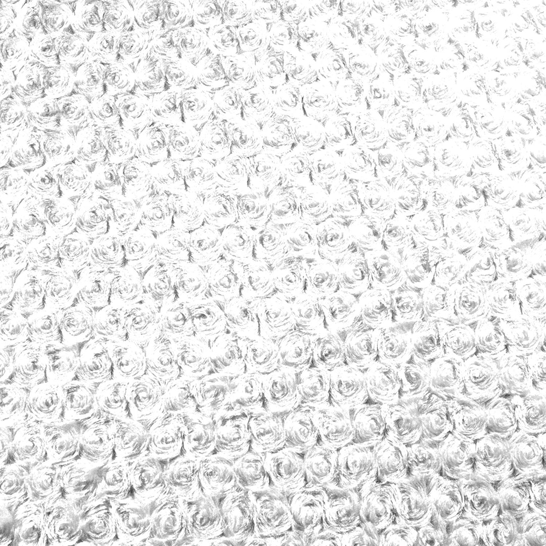 White minky rose fabric