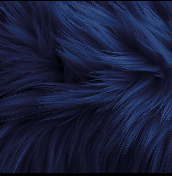 Faux Fur Fabric | Navy - FabricLA.com