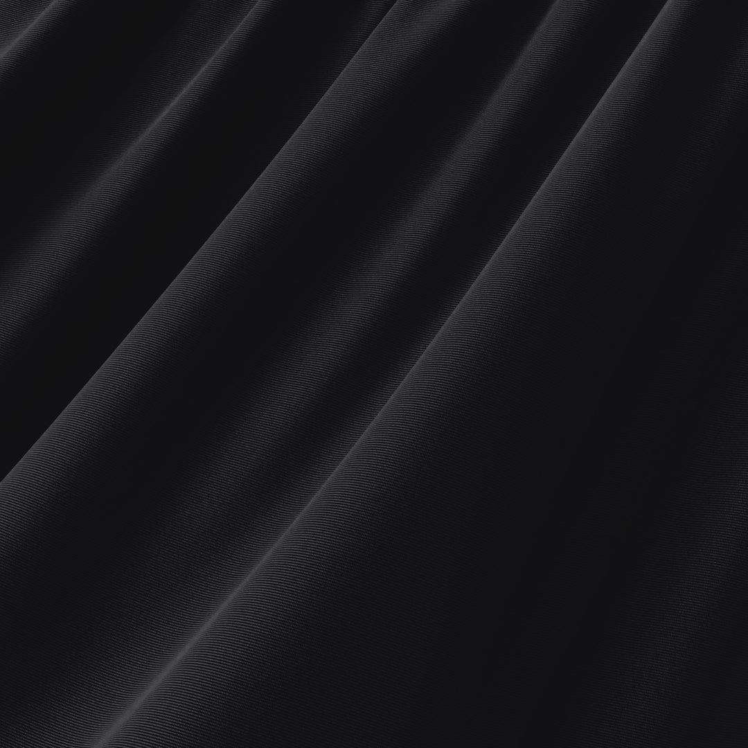 Black shiny nylon spandex tricot swimwear fabric, 200 GSM