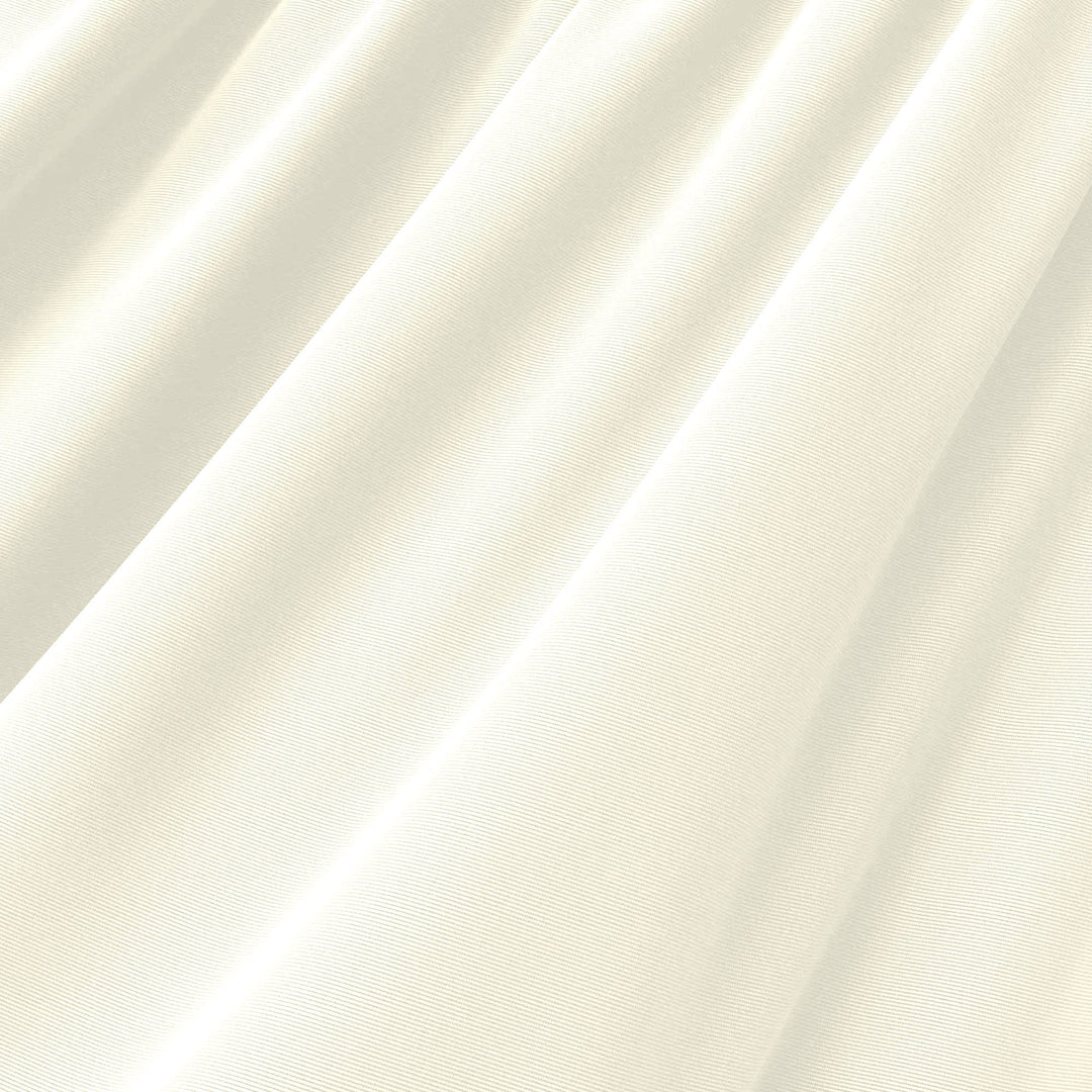 Ivory shiny nylon spandex tricot swatch