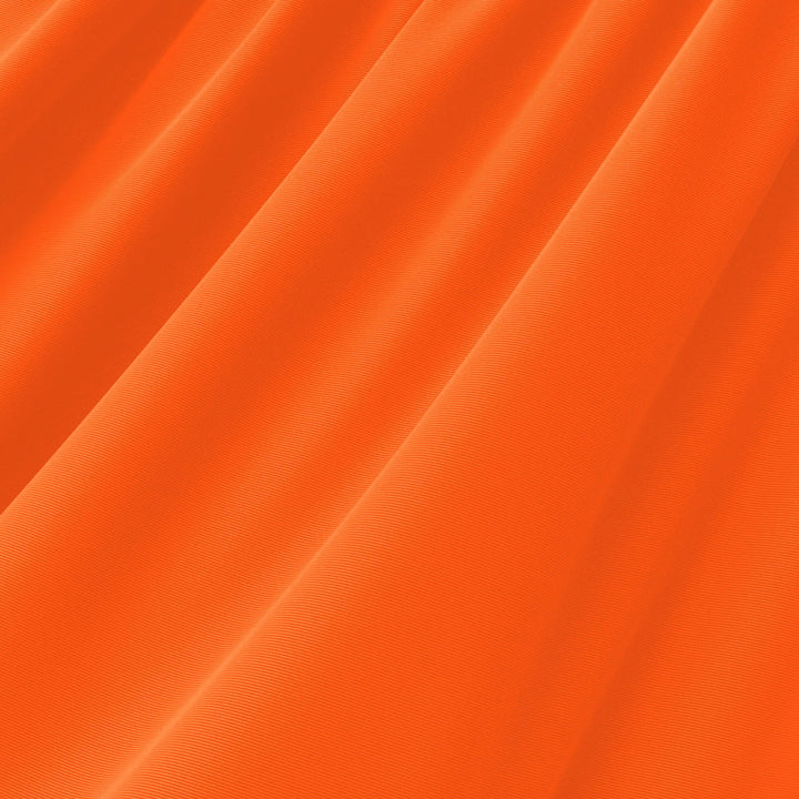 Neon Orange shiny nylon spandex tricot swatch