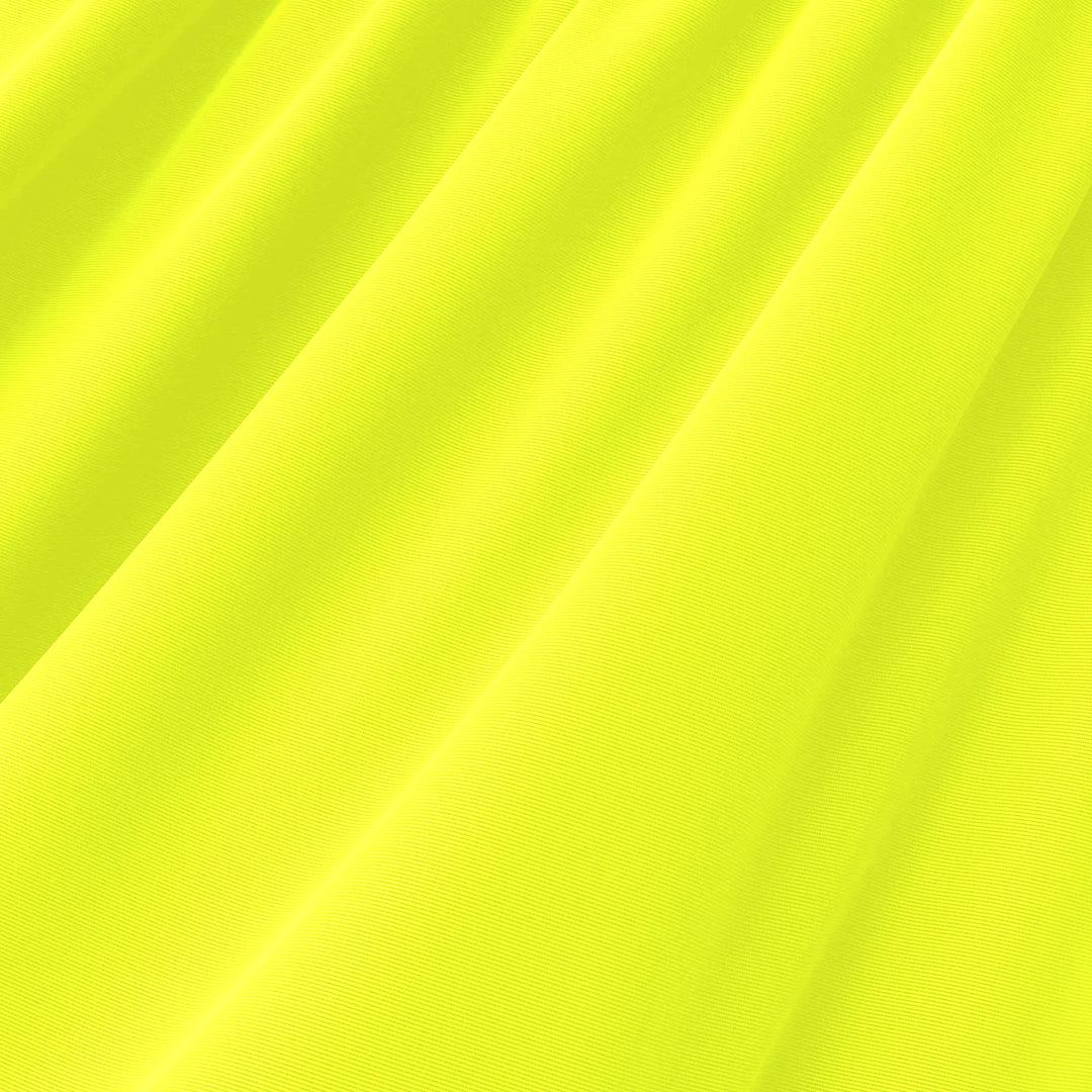 Neon Yellow shiny nylon spandex tricot swimwear fabric, 200 GSM