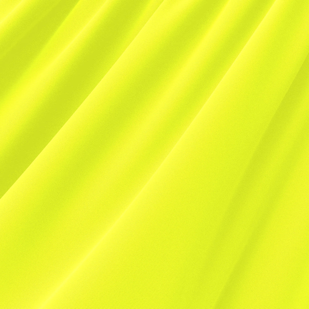 Neon Yellow shiny nylon spandex tricot swatch