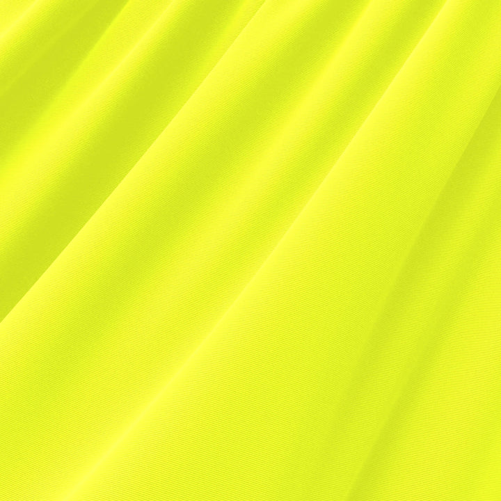 Neon Yellow shiny nylon spandex tricot swatch