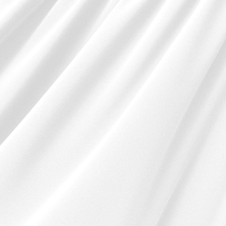 White shiny nylon spandex tricot swatch
