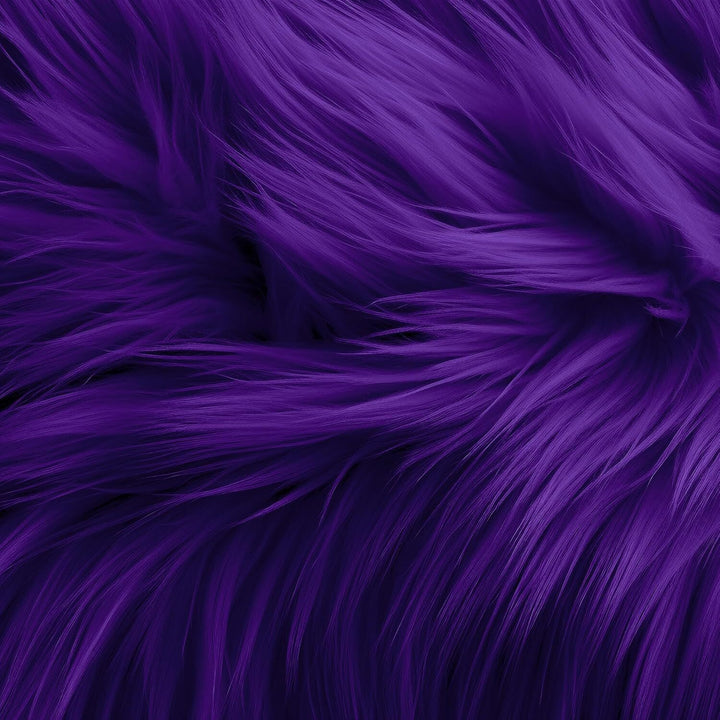 Round Shaggy Faux Fur Fabric - 40 inches Diameter - Circular Fluffy Faux Fur for Home Decor