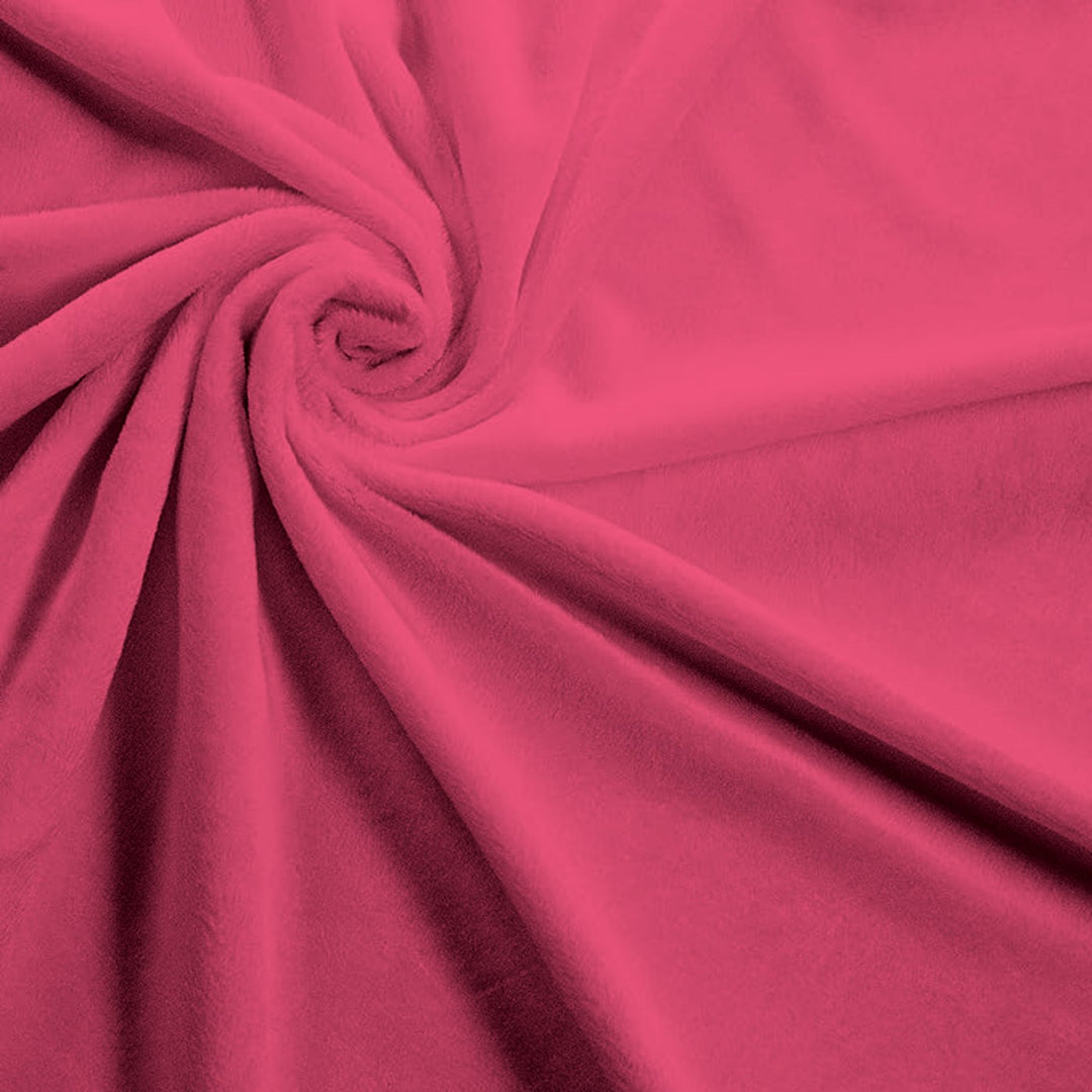 Hot Pink solid minky fabric