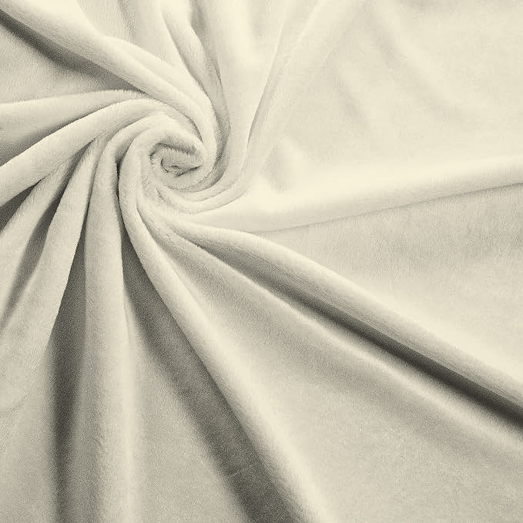 Ivory solid minky fabric