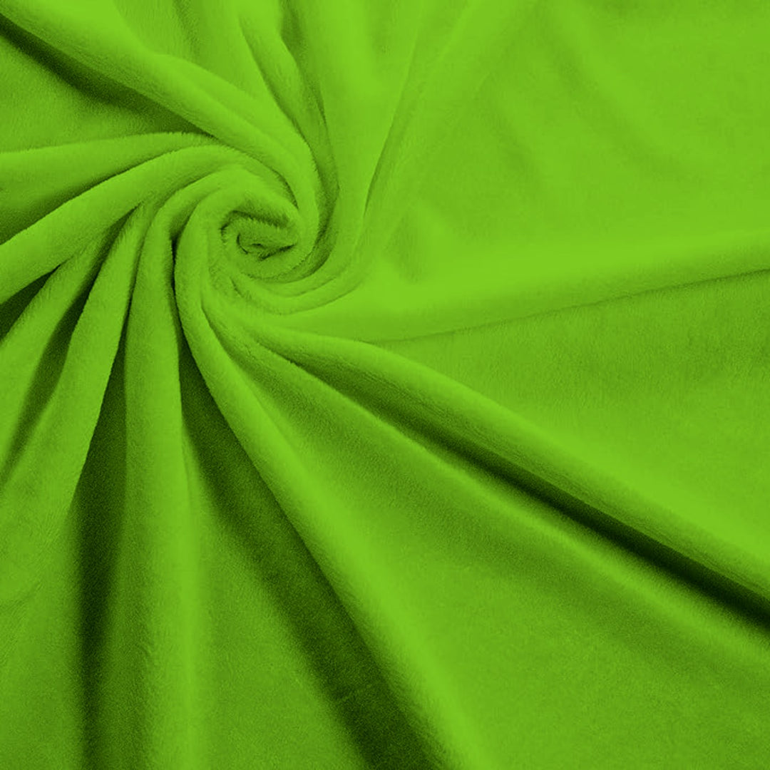 Lime solid minky fabric