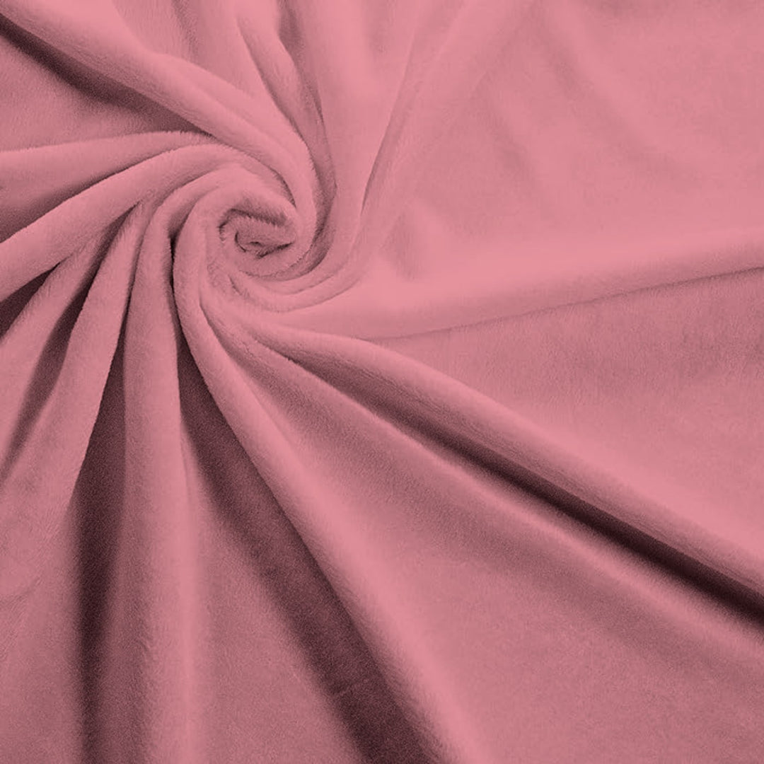 Pink solid minky fabric