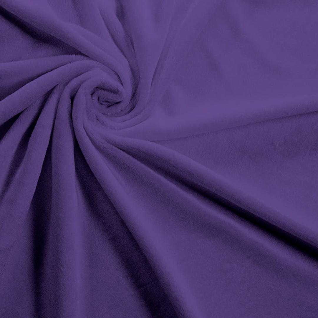 Purple solid minky fabric
