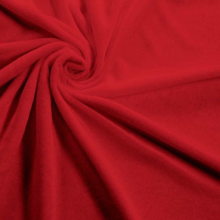 Red Solid minky swatch
