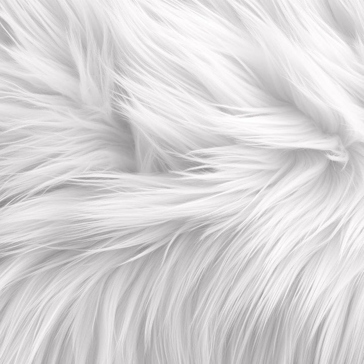 Round Shaggy Faux Fur Fabric - 40 inches Diameter - Circular Fluffy Faux Fur for Home Decor