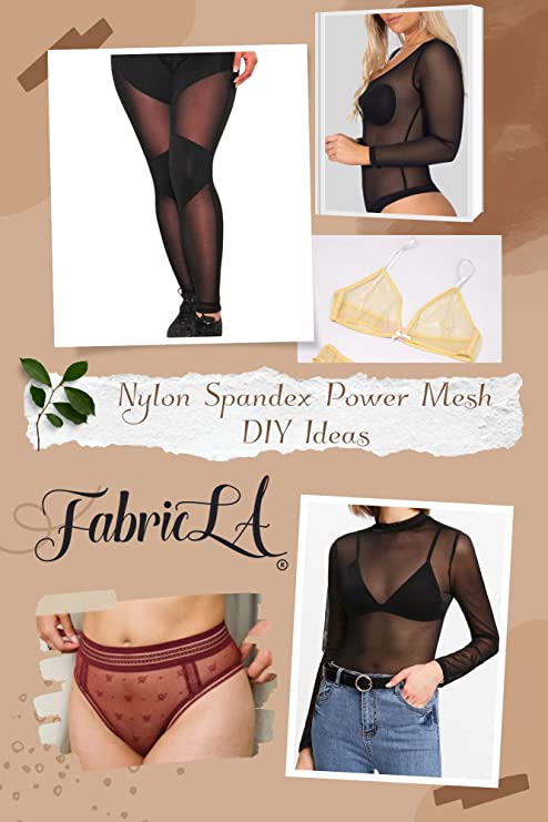 FabricLA Nylon Spandex Performance Power Mesh Fabric | Taupe, Size: 5-Yard, Gray