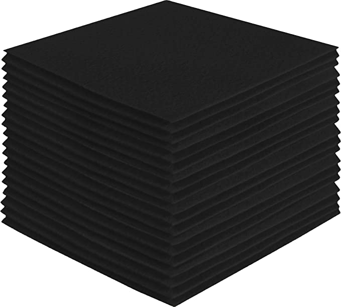 Acrylic Felt Craft Sheet Packs | Black A28 - FabricLA.com