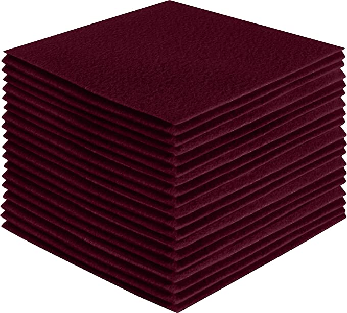 Acrylic Felt Craft Sheet Packs | Burgundy A27 - FabricLA.com