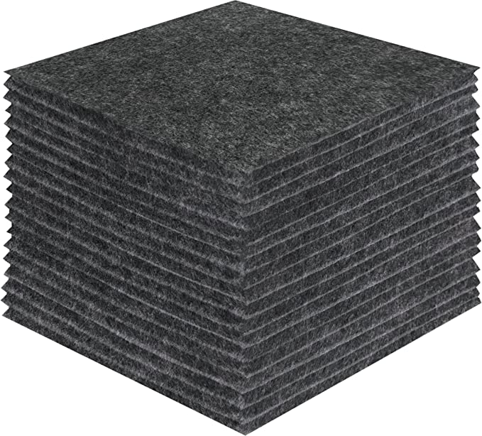 Charcoal Felt Squares for Modern Décor, Costumes, and Craft Projects