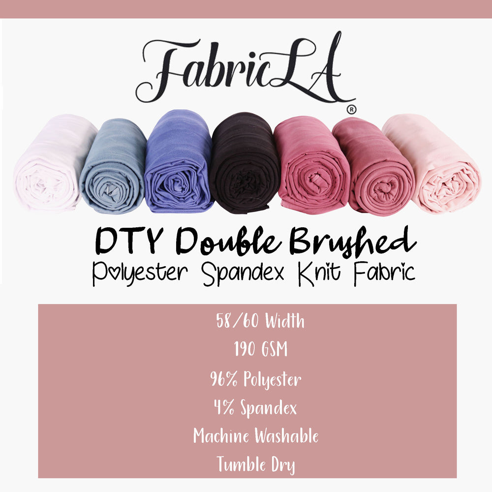 FabricLA DTY Double Brushed Polyester Spandex Knit Fabric | Red - FabricLA.com