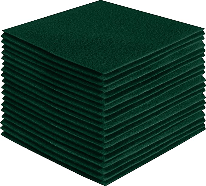 Soft 100% Acrylic Felt Sheets for DIY Crafts and Sewing – Hunter Green Color