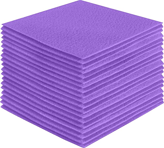 Lavender Felt Squares for Wedding, Floral, and Spring Crafts
