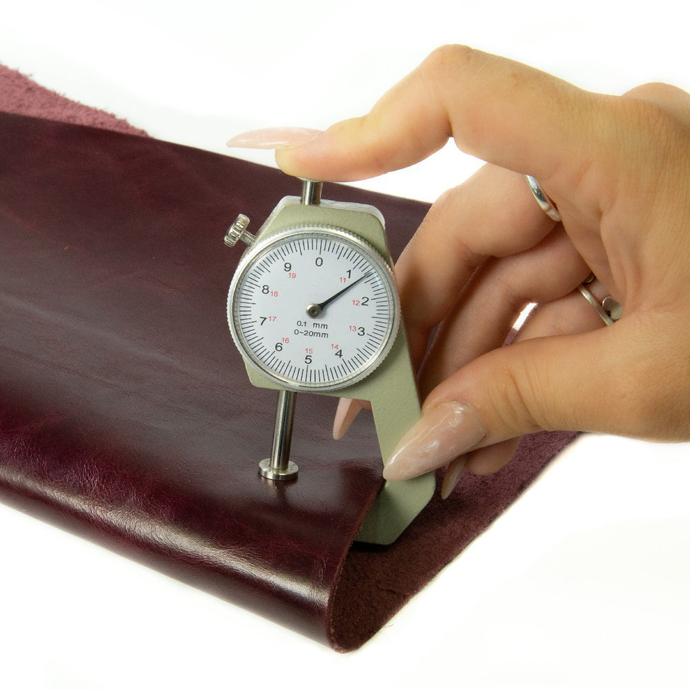 Genuine Leather Tooling and Crafting Sheets | Heavy Duty Full Grain Cowhide (1.1-1.3mm) | Navaro Burgundy - FabricLA.com