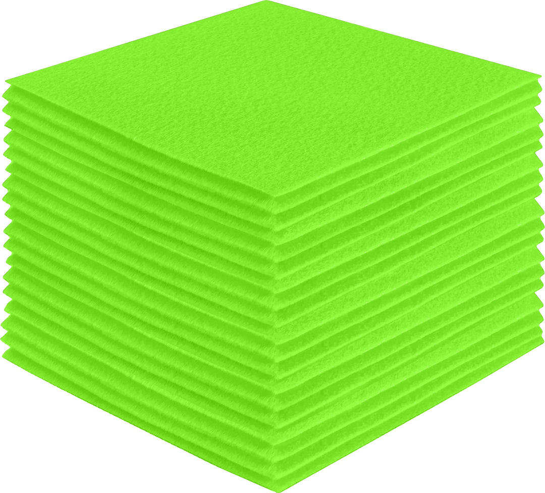Neon Green Felt Squares for Party, Costume, and Creative Projects